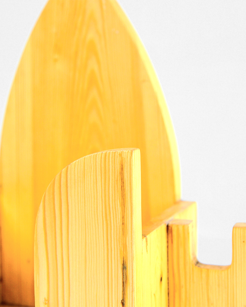 Wooden Iron Stand