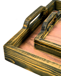 Barnwood Tray Set