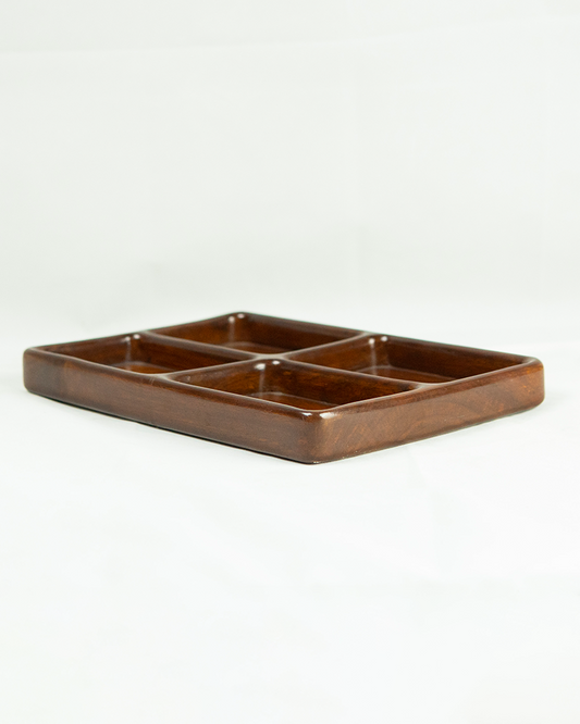 Regal Seriving Tray With Golden Brushed